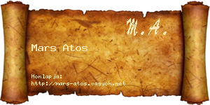 Mars Atos névjegykártya